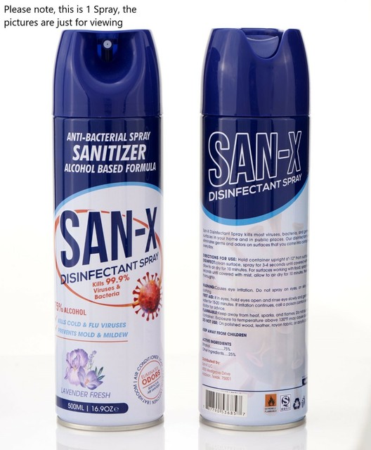 SanX Disinfectant Spray Lavender 16.9oz (1 Spray) eBay