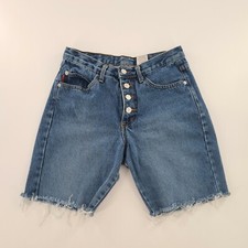 Vintage C'est Toi Cut Off Sz 9 Jean Shorts Distressed Y2K Button fly Grunge