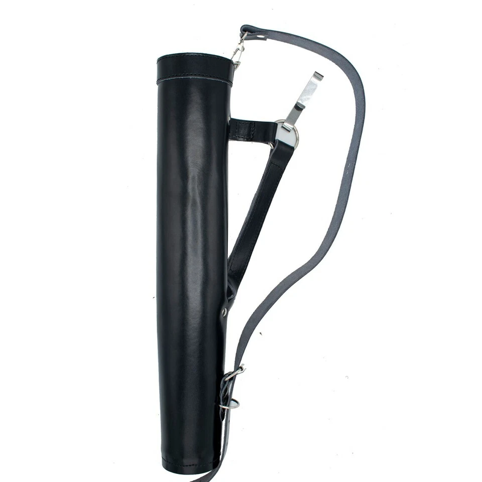 Handmade Genuine Leather Back Quiver | Traditional Archery Arrow Holder - Image 3 of 4