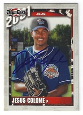 JESUS COLOME MIDLAND ROCKHOUNDS SIGNED 2001 CARD RAYS NATIONALS MARINERS BREWERS