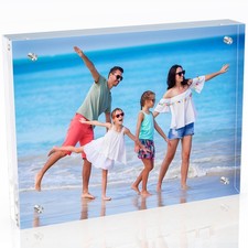 8x10 Inches Acrylic Picture Frames 1 Pack, Double Sided Magnetic Photo Frames...