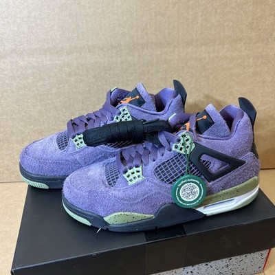 Nike Air Jordan 4 Retro Canyon Purple-Safety Orange Womens Sz 6.5