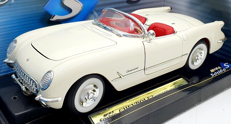 自動車 MIRA Solido Chevrolet Corvette coupe Mira Solido 1:18 Die Cast Metal Car 1955 Chevrolet Corvette
