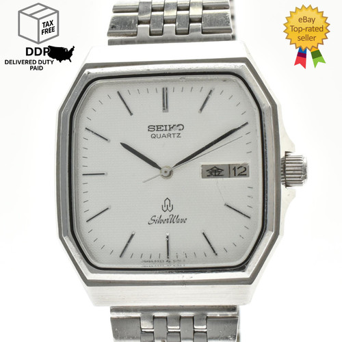 Vintage [Exc+4] SEIKO SilverWave 5933-5120 Silver Dial Quartz Men's Watch JAPAN