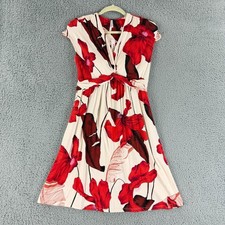 Soma Tropic Like Its Hot Dress Womens Medium Floral Ivory Soft Jersey Twist Bra