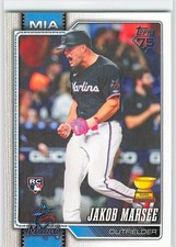 2026 Topps Series One Jakob Marsee Base Rookie Cup Miami Marlins #37