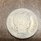 1908-D Barber Liberty Head Dime 90% silver Actual coin Worth To Fill A Spot