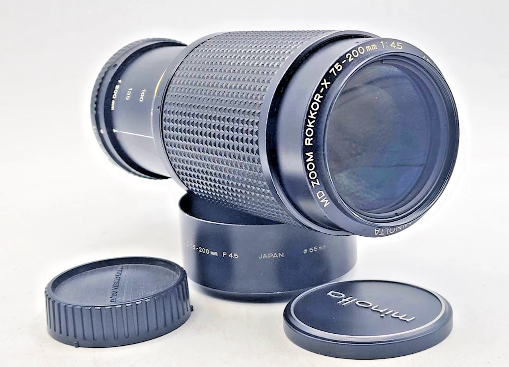 ミノルタ MD 75-200mm F/4.5 ズームレンズ Minolta f/4.5 Camera Lenses 75-200mm Focal for sale | eBay