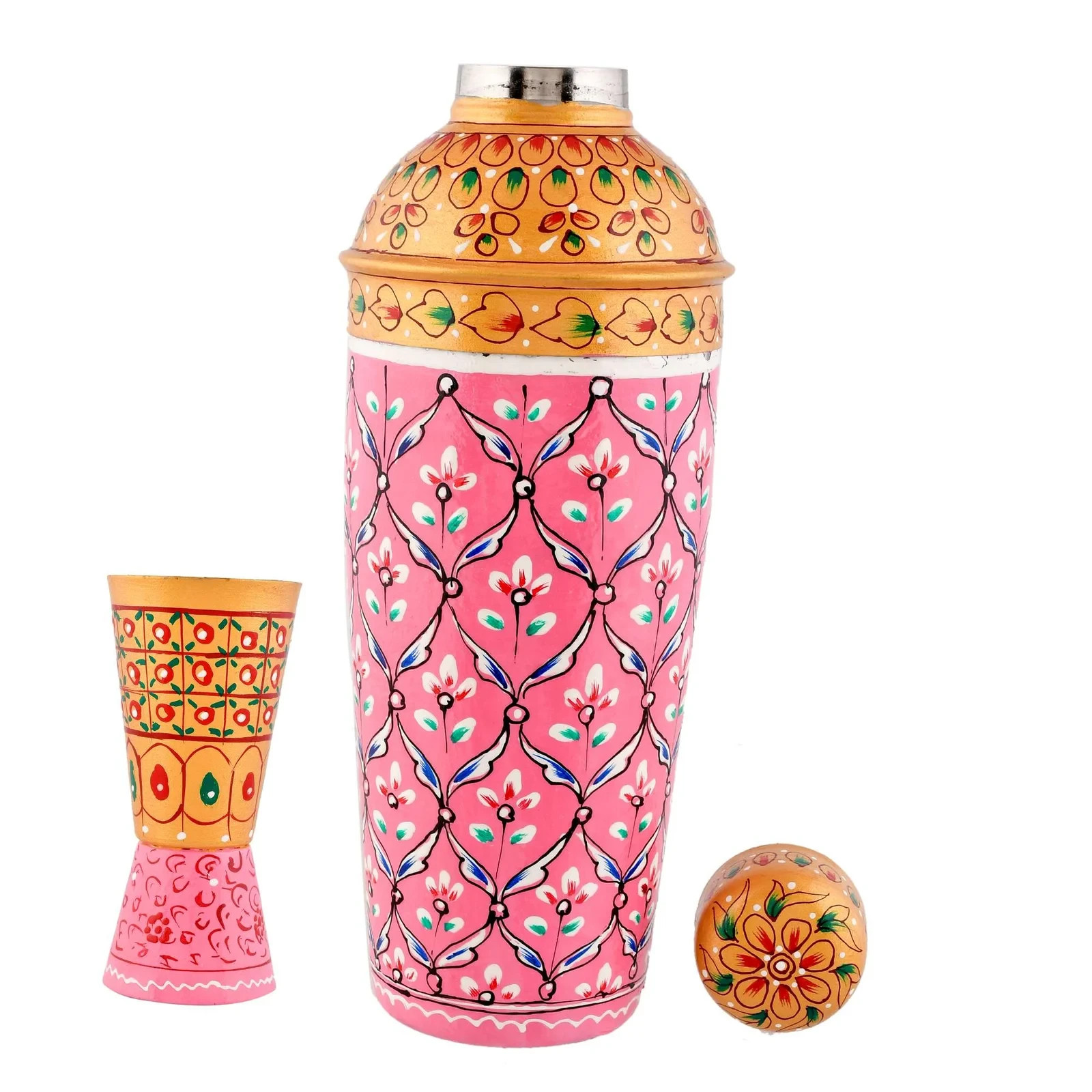 Designer artistic aluminium water bottle with Glass Insert &ndash; 27&times;7 oz Leakproof
