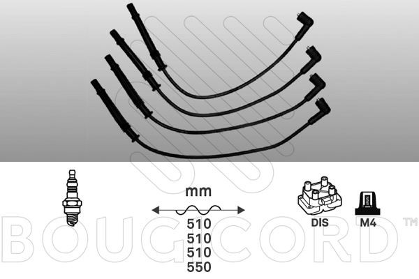 Fils de bougies d'allumage renforcés silicone pour Clio 3 et Twingo 2 1.2 16V