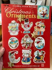 Leisure Arts Leaflet #3428 Cross Stitch Ornaments 78 Designs Christmas VTG 2003