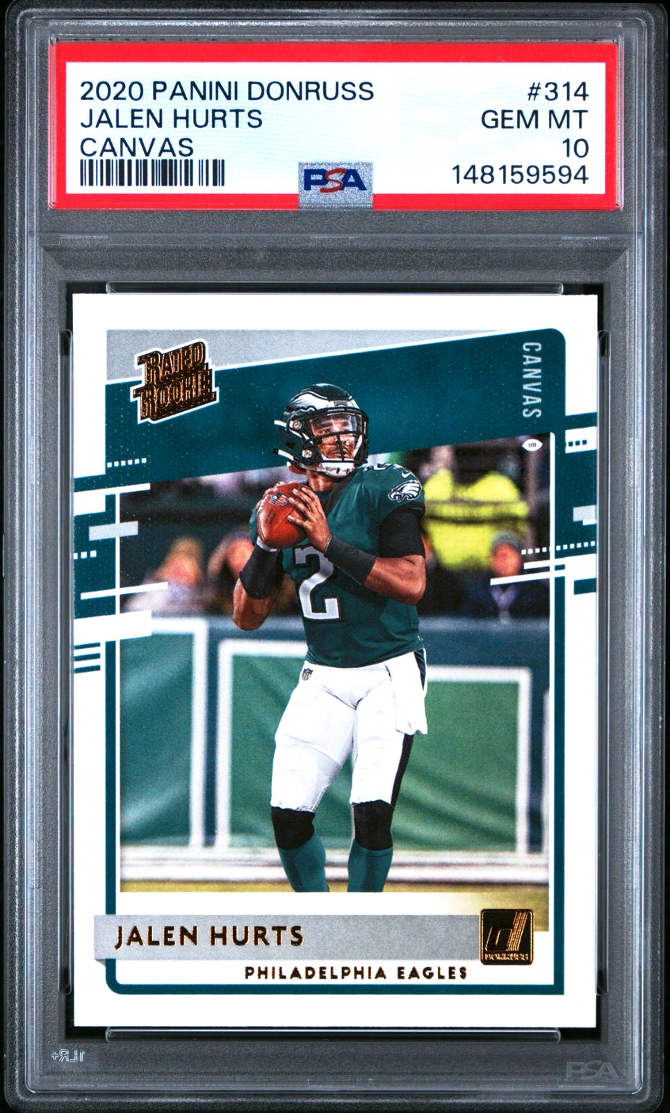 Jalen Hurts Panini Donruss #314 Canvas