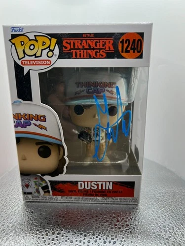 Funko Pop Stranger Things #1240 Dustin Gaten Matarazzo Signed Beckett COA