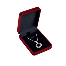 Velvet Necklace Box Pendant Jewelry Organizer Gift Box Storage for Trinkets UK