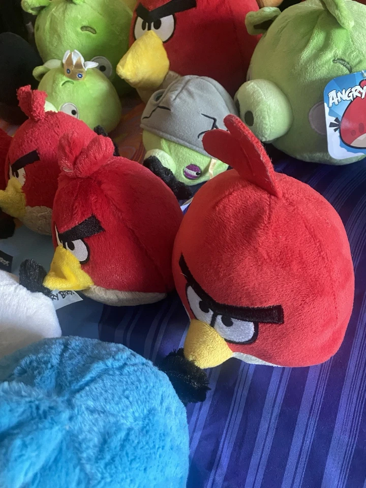 Lot Of 26 Angry Birds Plush Red Blue Rio Pig Commonwealth Classic/ 1 Earmuffs - Image 4 of 4