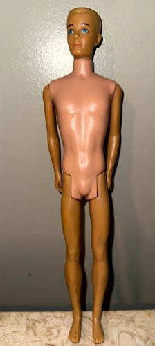 Vintage Ken Doll Mattel ©1960 Straight Leg Painted Hair Nude Taiwan
