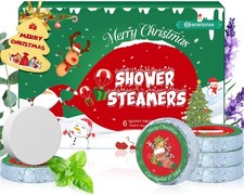Christmas Shower Steamers Aromatherapy Gifts for Women Men, 6-Pack Natural...