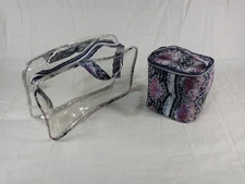 2 Women Accessories Makeup/ Cosmetic Storage Tote Bag *Bundle*