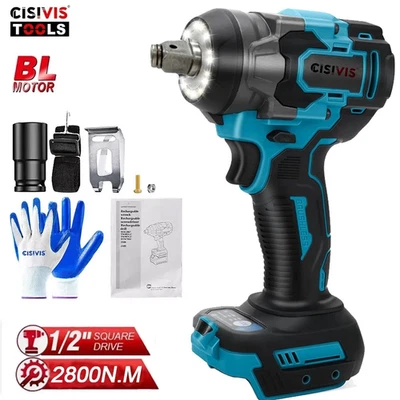 MARKENLOS 2800Nm Akku Schlagschrauber Ratschen Akkuschrauber Bürstenloser für Makita 18V