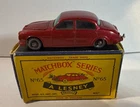 Vintage LESNEY Matchbox No. 65 JAGUAR 3.4 LITRE - GREY WHEELS, With Box