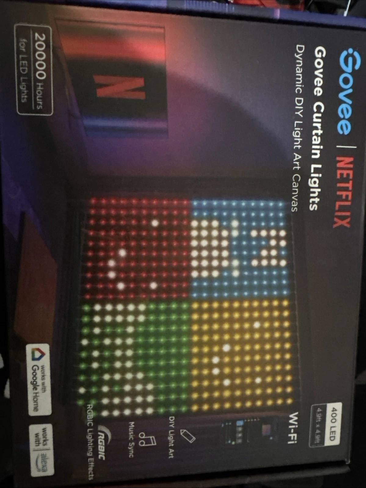 Govee Netflix Indoor DIY Mode RGBIC LED Curtain Lights
Opens in a new window or tab