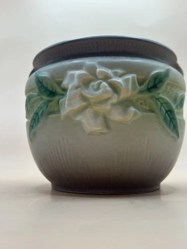 Vintage Roseville 6” Gardenia Art Pottery Jardinière Planter Vase 601-6