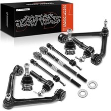 Set of 10, Upper Control Arm, Lower Ball Joint, Inner Outer Tie Rod End,