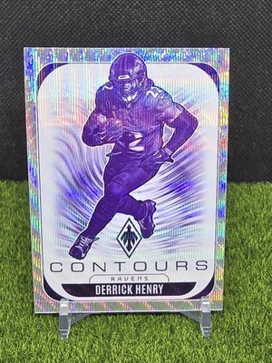 🔥🏉 2025 Phoenix Derrick Henry /299 Contours Silver Wave Baltimore Ravens #3