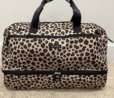 GentlyUsed ~Vera Bradley Cheetah Rolling Wheeled Duffel Bag Carry On Luggage