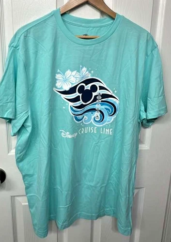 ^Brand New with tags Disney Cruise Line Teal T-shirt XL