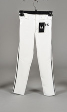 Under Armour Heatgear Youth Boys Relaxed Straight White Baseball Pants Size YSM