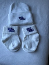 Infant UK University Of Kentucky Blue White Hat Socks Set - NWT