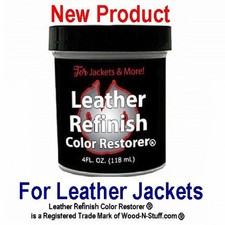 Jacket Leather Refinish Color Restorer  repairs a Bad finish  Dark Brown 4 oz