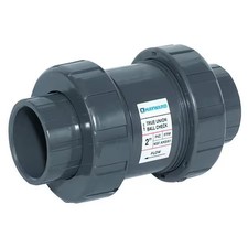 Hayward Flow Control Tc10200ste Check Valve, True Union, Ball, 2", Pvc/Epdm, S/T