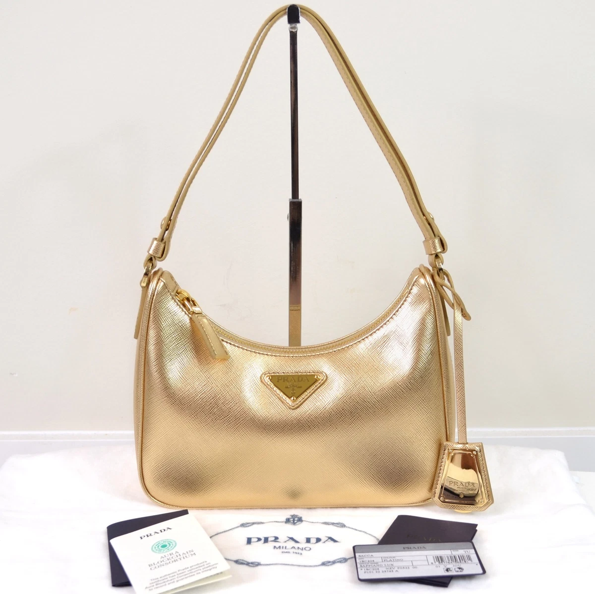 PRADA Gold Metal Bags & Handbags for Women for sale | eBay