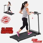Treadmill Running Machine Walking Pad Foldable Electric Home Gym Bottle Holder