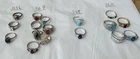 Vintage Pre-owned 925 Sterling Silver Gem CZ Signed Designer Ring Lot 17 Rings