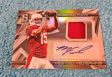 2015 Spectra Autograph Vested Veterans Michael Floyd Arizona 53/99 #VV-MF