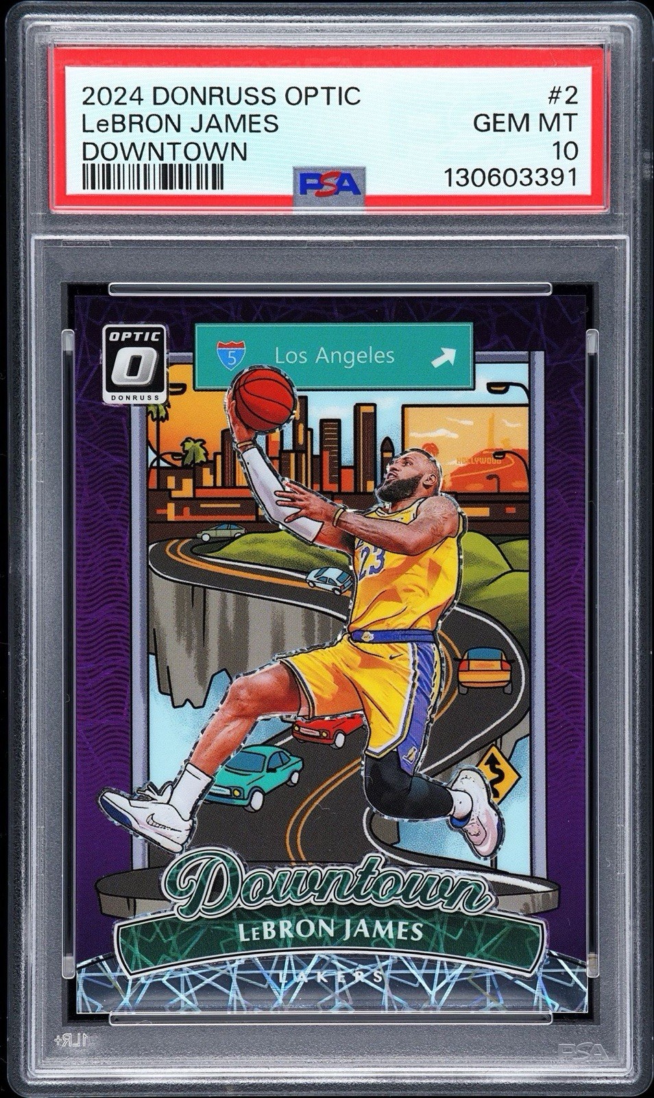 2024-25 Donruss Optic LeBron James Downtown PSA 10 Gem Mint