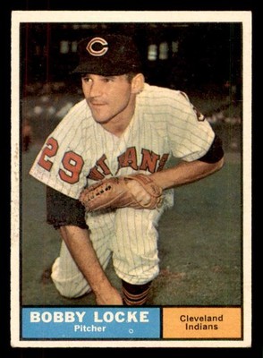 1961 TOPPS #537 BOBBY LOCKE INDIANS EX-MT SET BREAK 553289 (KYCARDS)