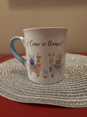 Love Your Mug Como Se Llama? Blue/ White Ceramic Coffee Mug