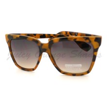 Oversize Square Sunglasses Womens High Fashion Horn Rim Frame TORTOISE