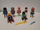 Playmobil Figures Lot Of 7 Pirate Clown Gymnast Knight Vintage Swords Set