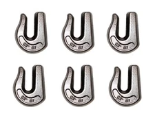 Pack of 6 – 1/2" Weld-On Grab Hooks, Forged Steel, 11,300 lb WLL, Heavy Duty