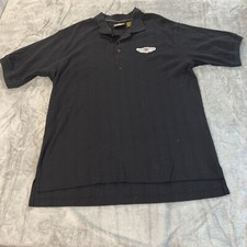 Vintage Harley Davidson Polo Shirt Mens Size L 100 Years 1903-2003 Logo Black