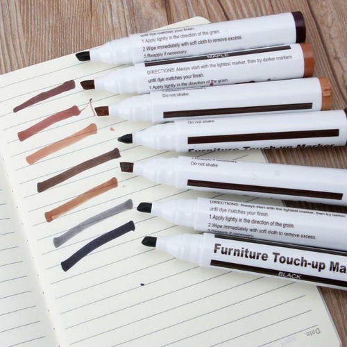 17Pcs Furniture Touch Up Kit Markers & Filler Sticks Wood Scratches Restore Kit - Picture 6 of 10