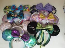 Disney Parks Loungefly Rapunzel Tangled Pascal Cinderella Bow Headband Ears