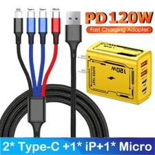 4 in 1 Fast USB Charging Cable Universal Multi Function Cell Phone Charger Cord