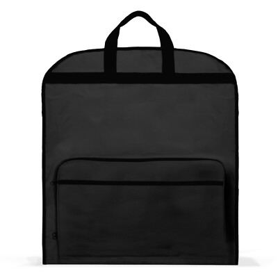 DALIX 60'' Professional Garment Bag Cover Suits Pants Gowns Dresses Fold Black