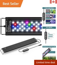 Elegant 14W LED Aquarium Light with Timer and Color Customization - 18-24 Inch